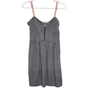 1501 * Roxy Gingham Check Mini Dress Black White Size XL